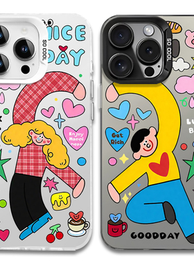 比心情侣适用于iPhone1716plus/15proreno14p70prox20015/14一加魅族