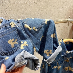 裤 春装 春秋季 小童宝宝男小童牛仔长卡通秋装 子 2024新款