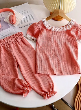 2024宝洋新款夏季-XVT小童男女百搭两件套小童女时尚208664CZ