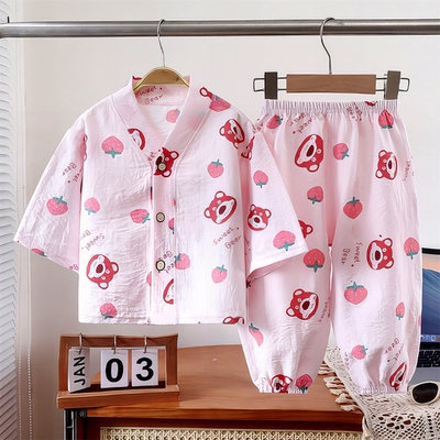 小童家居服套装宝小童时尚413967夏季2024裤CZ-GMM宝新款洋气男女