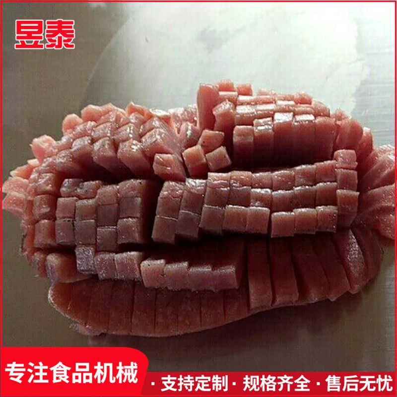 鲜鸡胗鸭胗切花机器 全自动切肉丁机器 鱿鱼切花机