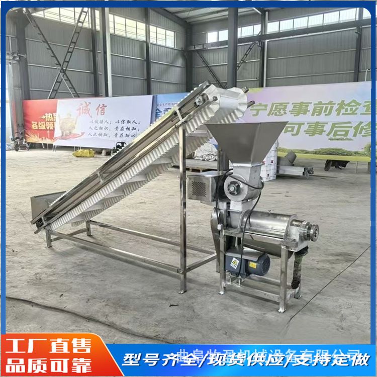 工业级葡萄螺旋榨汁机沃柑果蔬黑果花揪设备大型洋葱破碎挤汁机