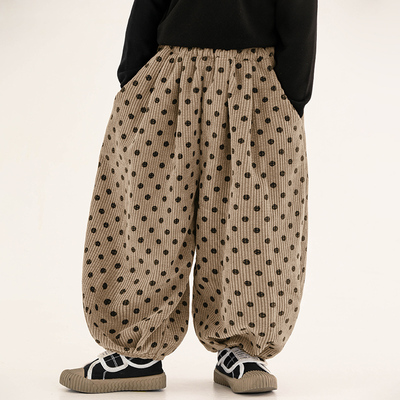 积木城堡 男童裤子秋装2025新款冬装儿童灯芯绒裤子中小童灯笼裤