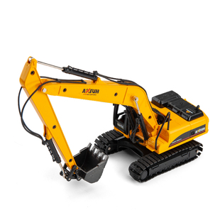 仿真1:50长臂挖掘挖土机多关节转动工程合金车模型儿童玩具车礼物