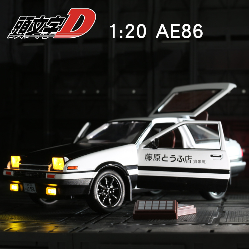 124头文字D藤原AE86合金车模型