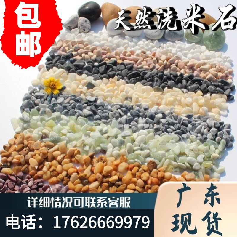 装饰洗米石水磨石水洗石石子砾石石头胶粘石美化地面水刷石米粒石