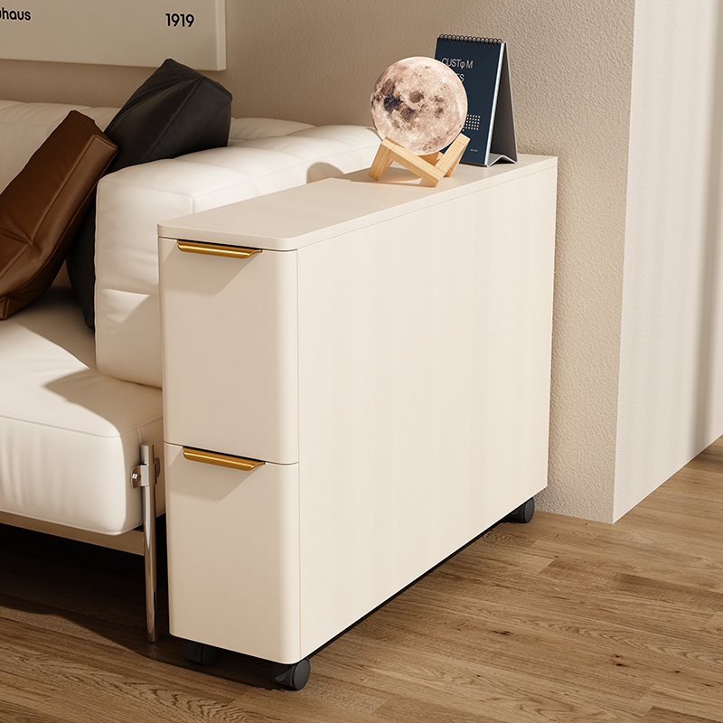 沙发边柜旁边的侧边柜窄缝超薄收纳柜置物架小边几宽20公分可移动