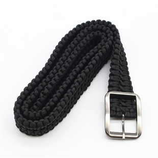 户外求生腰带手工编织备用绳冒险战术皮带男七芯伞绳腰带露营家用