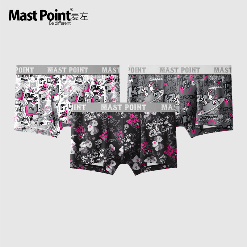麦左男士内裤卡通印花潮流四角裤纯棉裆平角男款男生夏季2026新款,女士内衣/男士内衣/家居服,男平角内裤,淘宝优惠券,粉丝福利购,淘宝优惠卷