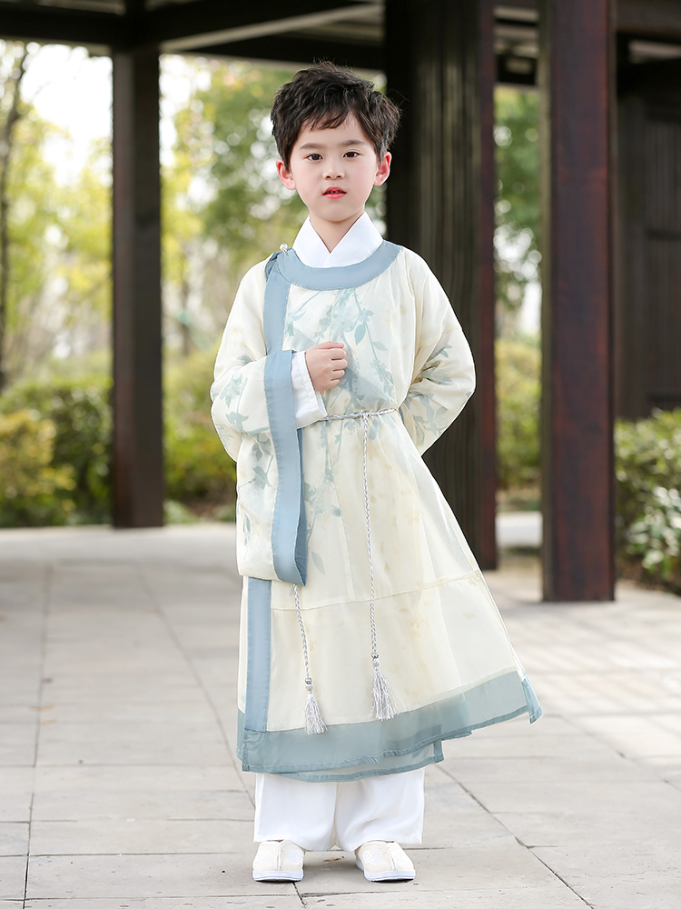 儿童汉服宋制圆领广袖别歆