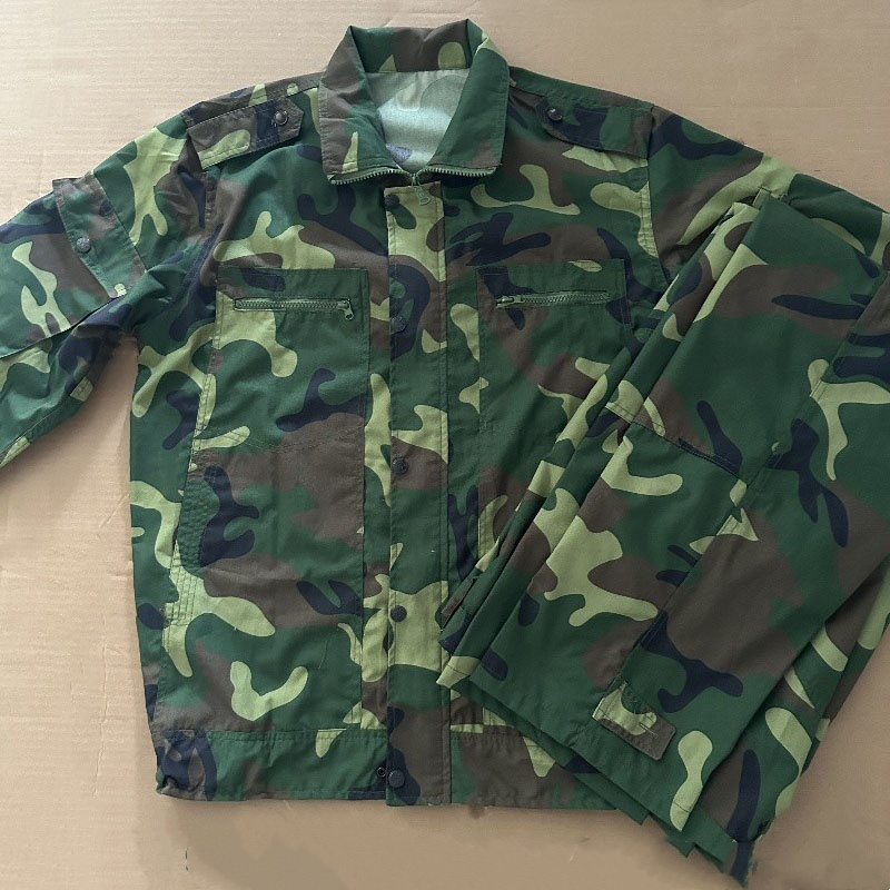 97老式迷彩工作服耐磨结实防护工作服铜扣劳保服迷彩服套装
