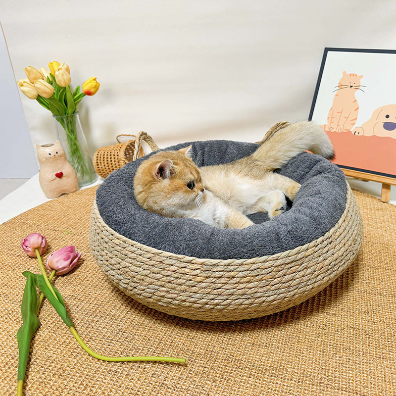 猫窝四季通用冬季保暖猫咪藤编窝冬天编织垫子猫窝窝睡窝宠物用品