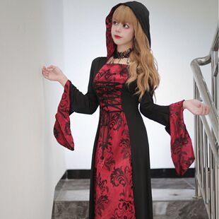 万圣节cos服装 扮现货 女成人cosplay斗篷吸血鬼角色扮演服装 巫师装