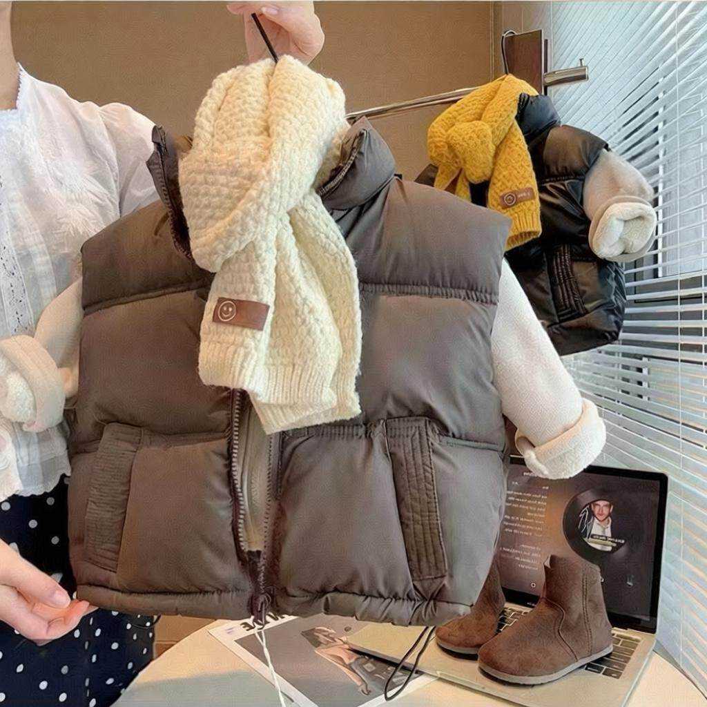 秋冬季儿童立领棉马甲男童女童