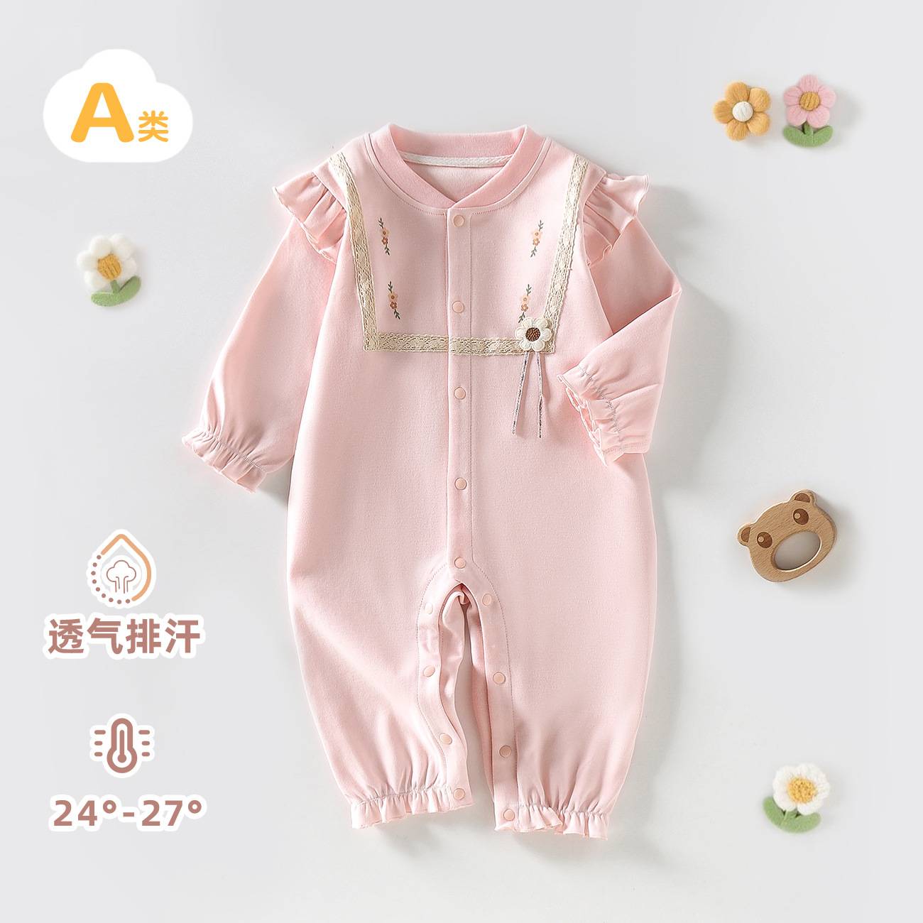 婴幼儿服饰女宝打底衣宝宝连体