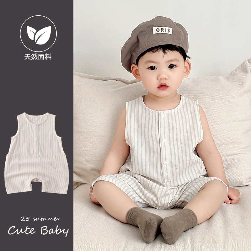 婴儿连体衣夏季薄款卡通衣服
