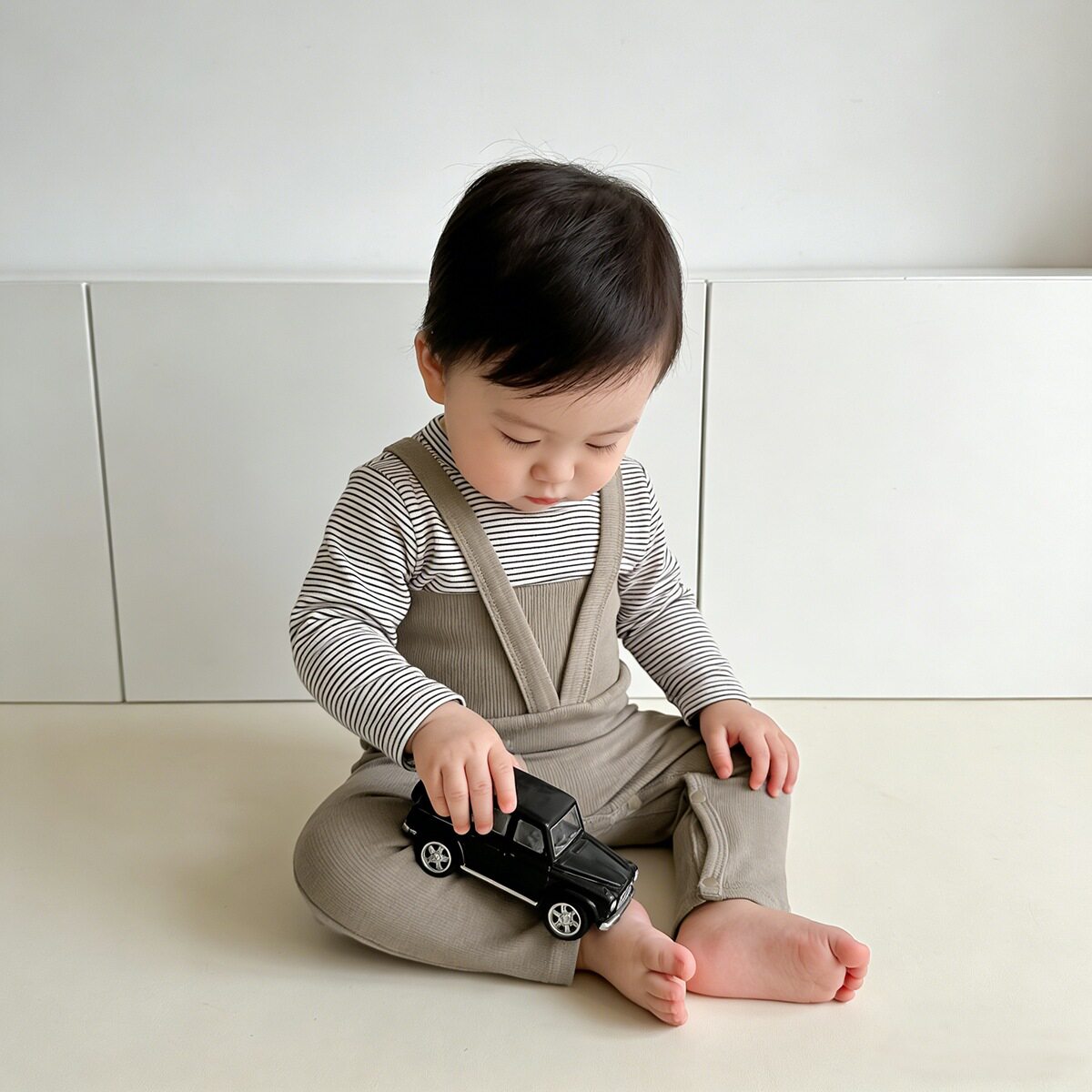 春季新品宝宝背带高腰连体衣婴儿