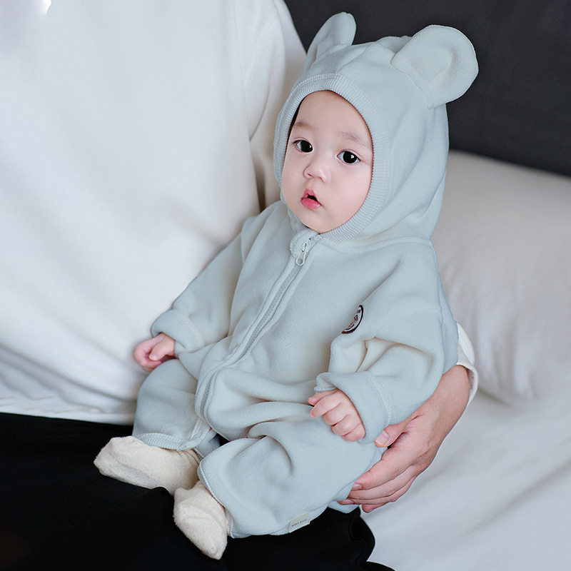 婴幼儿冬季连体衣奥利绒男宝宝