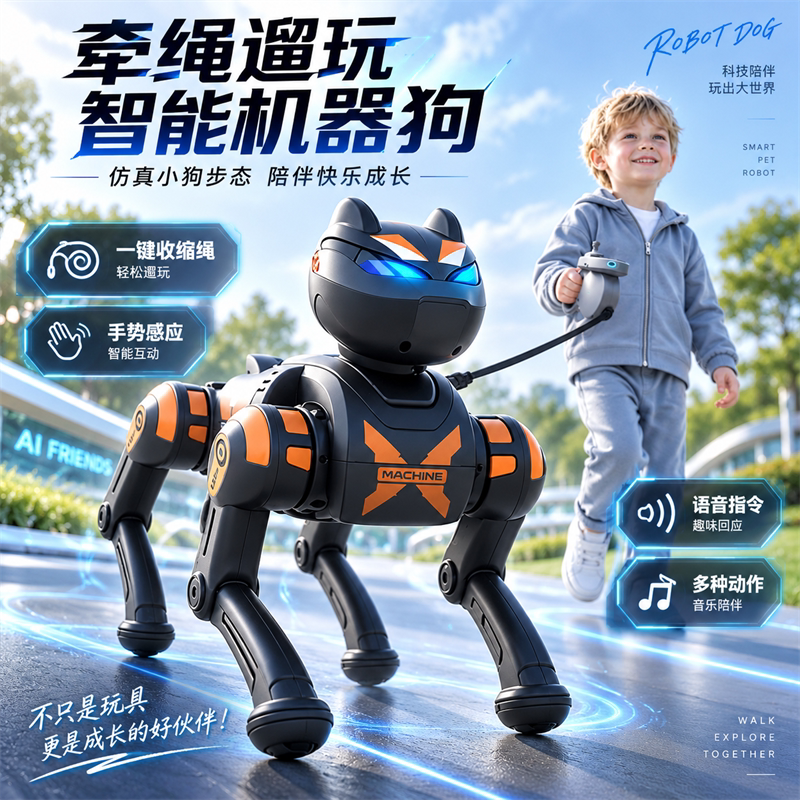 2026ai人工智能机器狗机械儿童玩具3到6岁10遥控男孩女孩生日礼物