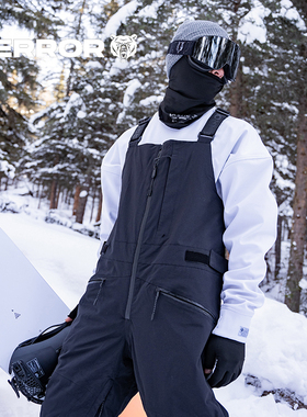 TERROR滑雪背带裤3L防水防风保暖透气滑雪裤男女雪裤潮牌滑雪套装