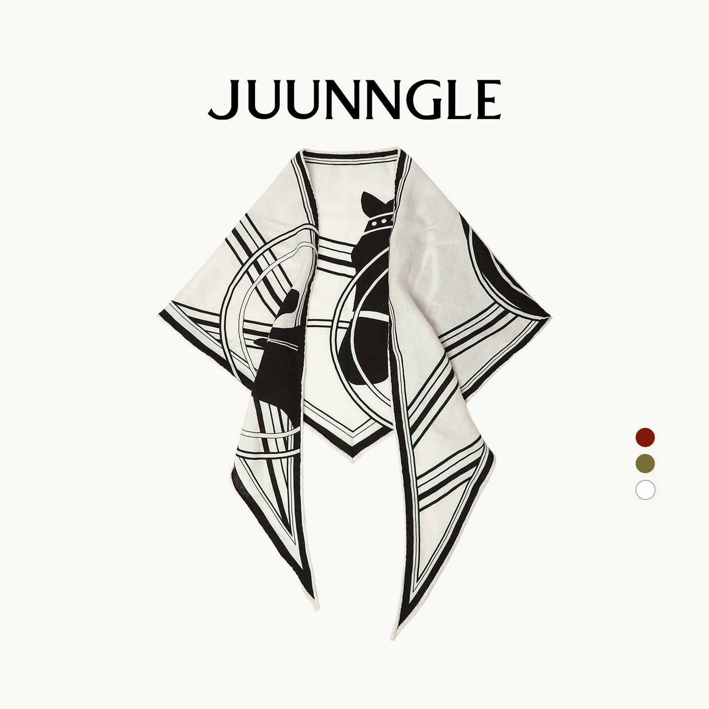 JUUNNGLE洲谷逍遥游三角披肩丝巾围脖女男小众原创轻奢高级感礼物