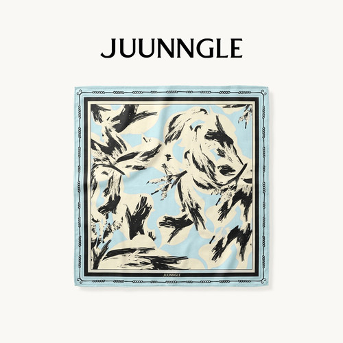 JUUNNGLE洲谷秘境撞色大方丝巾