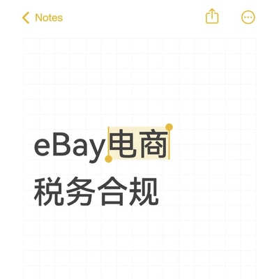 eBay电商税务合规纳税咨询跨境电商财务筹划代理记账