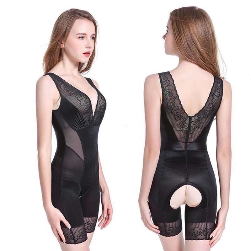 美人计正品塑身收腹连体衣开裆款产后束腰提臀收肚子收身