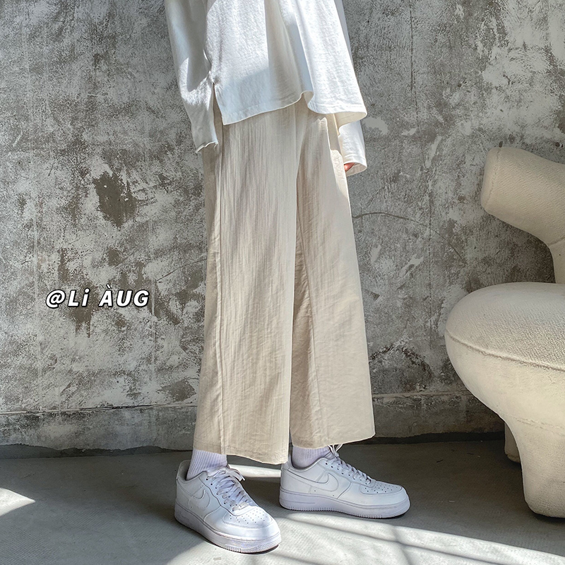 XZ409-1-K468-P40夏季棉麻休闲裤宽松顺滑垂感九分裤（控55），男装休闲裤，星座1514