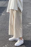 XZ409-1-K410-P40夏季垂感亚麻裤宽松阔腿裤棉麻九分休闲裤-控55，男装休闲裤，星座1514
