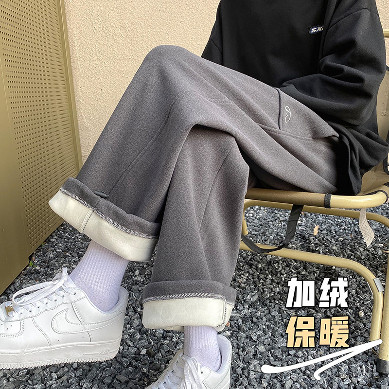 XZ409-1-K545-P55秋冬新款加绒加厚休闲宽松运动裤,男装休闲裤,星座1514