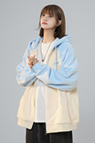XZ409-1-Y03-P70秋季复古插肩袖卫衣开衫连帽宽松外套女（控88），男装卫衣，星座1514