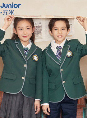 森马集团HeyJunior春秋新款男女童经典校服复古风百搭小西装外套