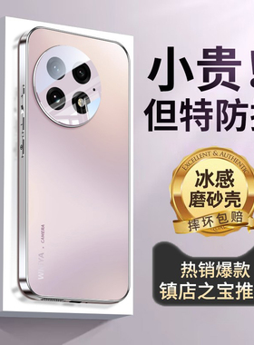 适用一加13手机壳新款品一加12高级感保护套磨砂玻璃1+金属镜头全包防摔oppo高端女网红粉oneplus超薄男外壳