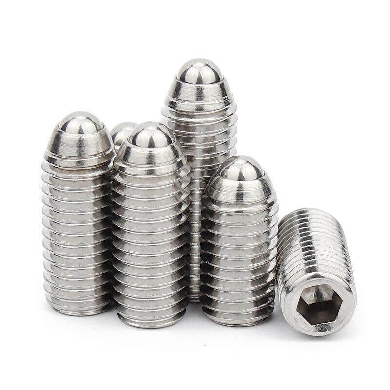 不锈钢粗牙超重载型球头柱塞BSX3/4/5/6/8/10/12/16螺纹波珠ZAF04