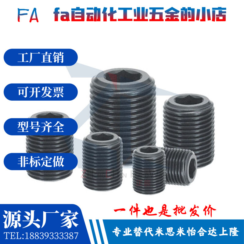 PAF01碳钢细牙内六角调整螺丝LVW12/16/20/24/30-10/20/40LVFW