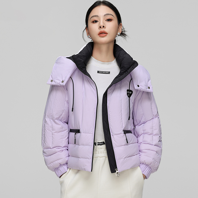 YPUT新款短款连帽羽绒服