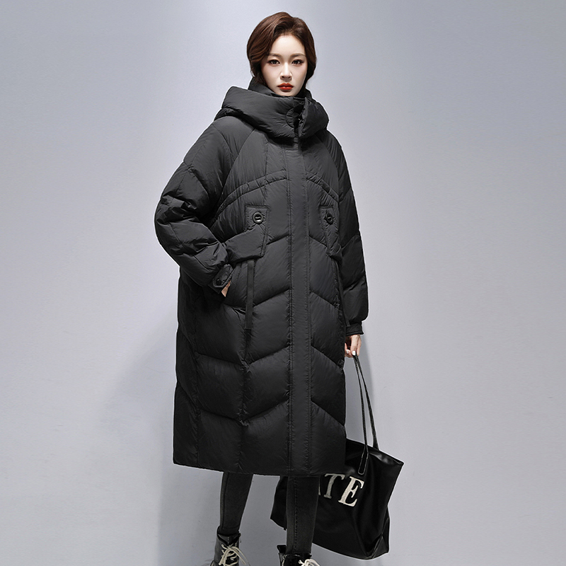 韩版宽松休闲羽绒服女抗寒保暖哈尔滨超厚羽绒服YHG411820G