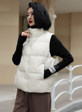 女装休闲立领宽松马甲羽绒服 YHF211801G