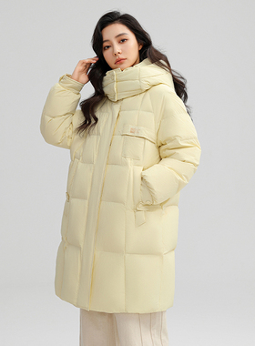 羽绒服女士中长款宽松百搭加厚鸭绒保暖外套 YHF211681G