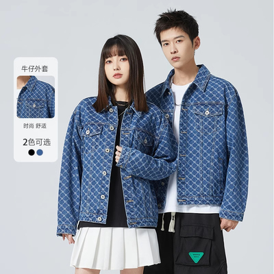 套男宽松翻领情侣夹克