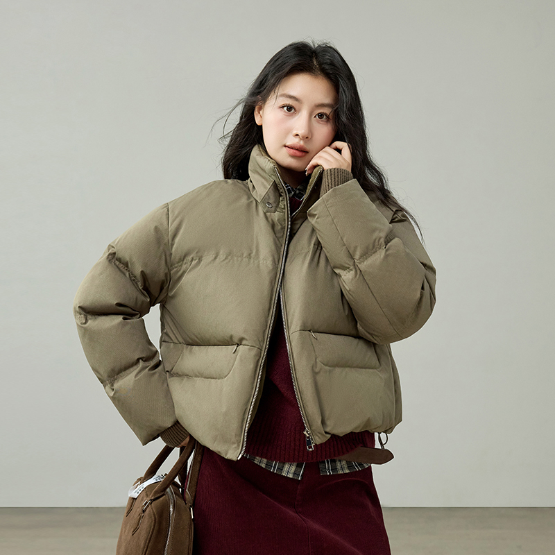 羽绒服女款短款立领冬季新款休闲外套YHG411795G