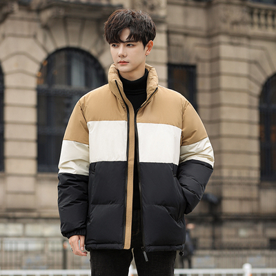 YPUT撞色拼接立领面包服羽绒服 YHG111410G