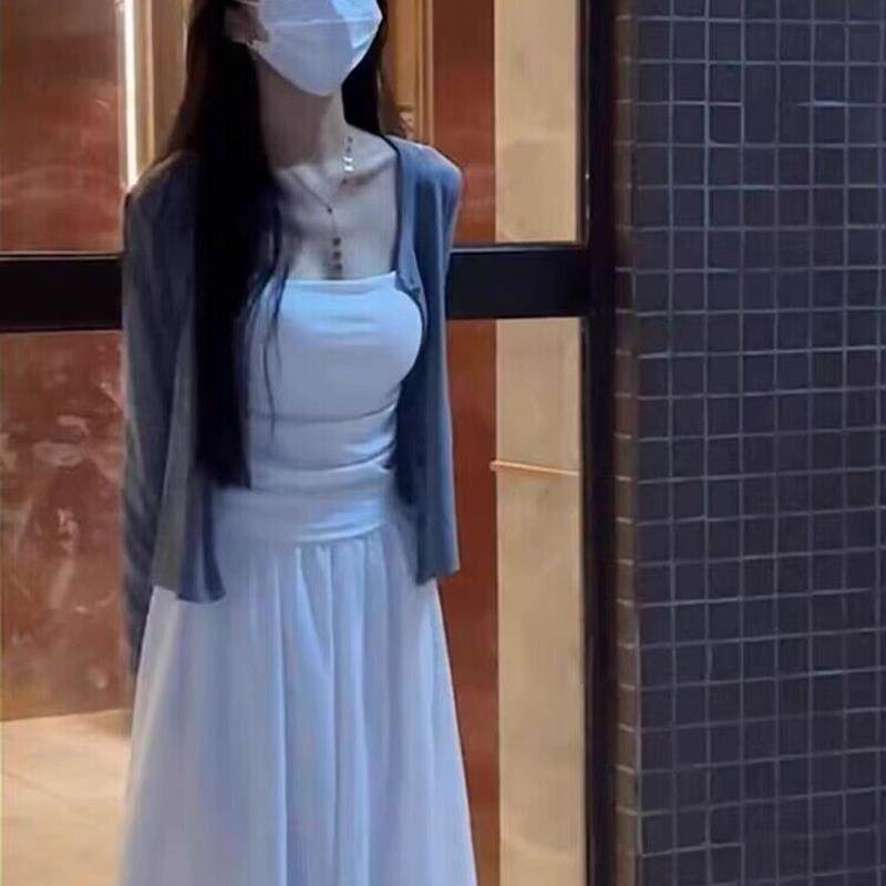 百搭灰色修身显瘦针织薄款开衫长袖女2025早春慵懒感外搭时尚短款