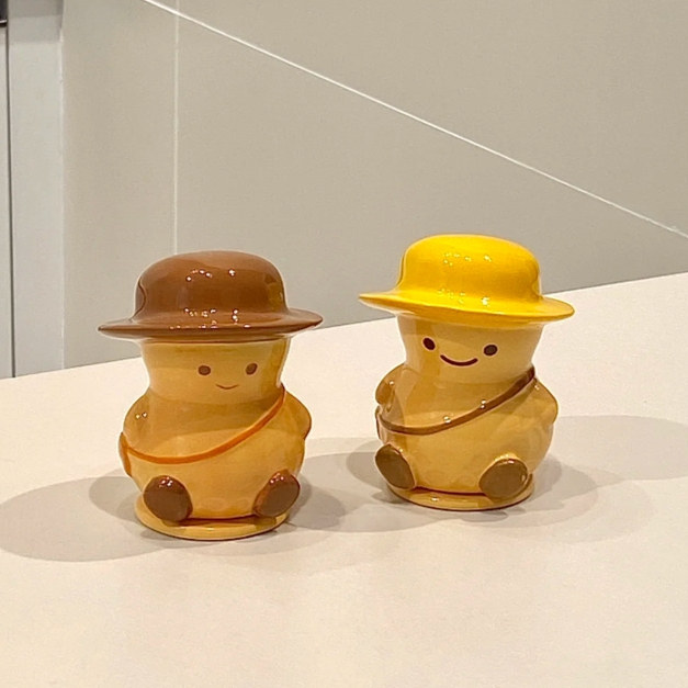 好事花生牙签盒个性陶瓷2025新款卡通花生收纳罐牙签筒高颜值棉签,收纳整理,牙签盒,淘宝优惠券,粉丝福利购,淘宝优惠卷