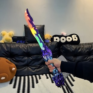 蝴蝶刀伸缩激光剑送女友发光折叠光剑蝴蝶刀刃匕首折叠刀玩具弹射