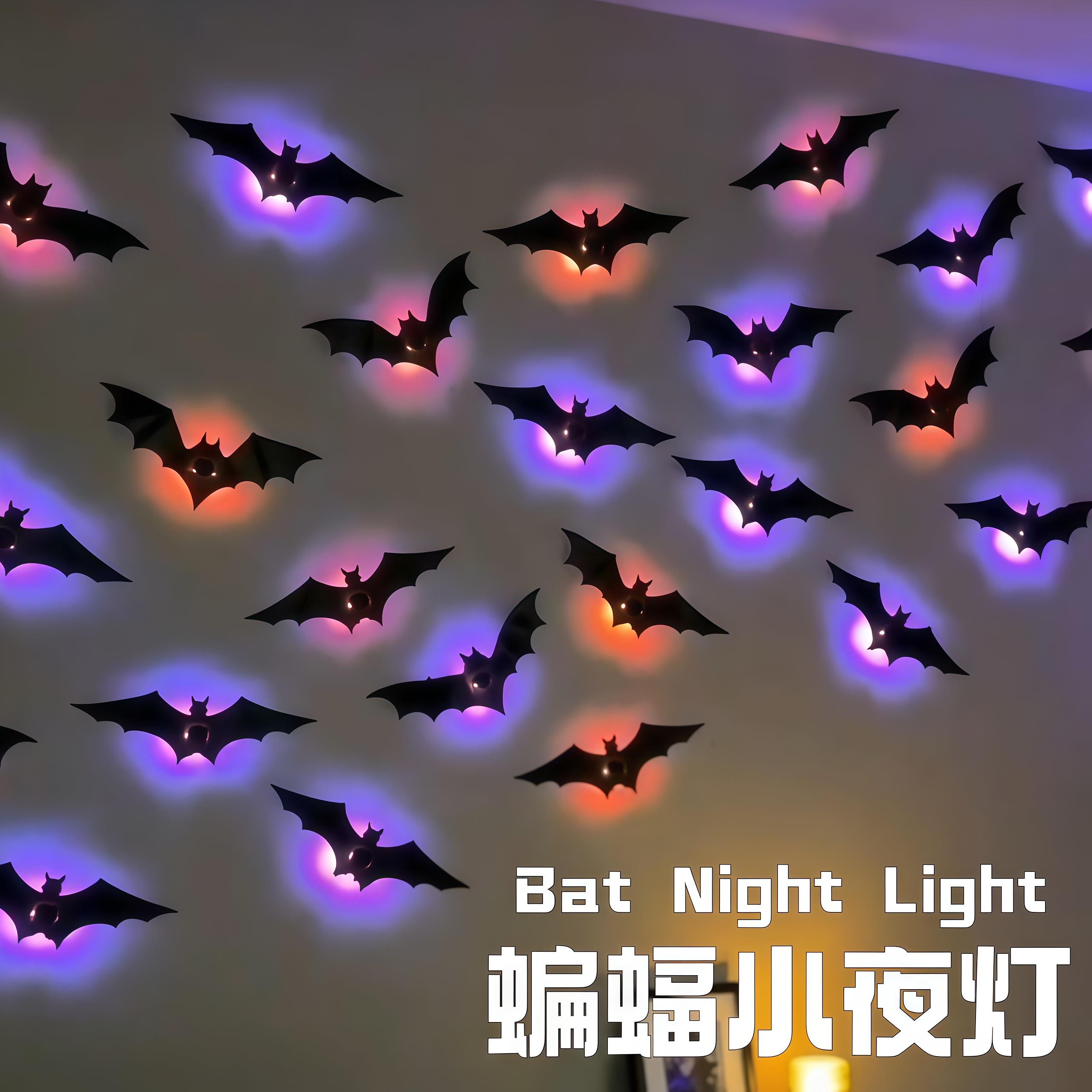 夜光道具蝙蝠蜘蛛LED夜灯万圣节