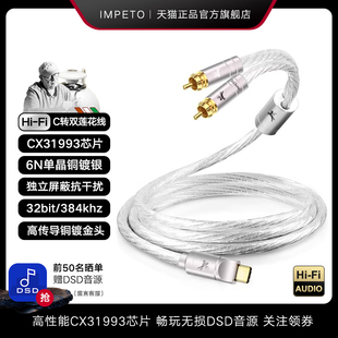 IMPETO罗马战神欧洲进口Type-C转3.5mm音频线苹果15/16华为安卓线