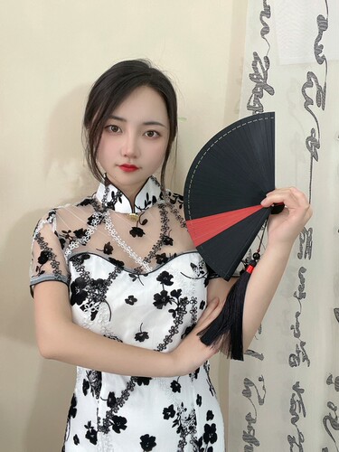 扇子全竹旗袍汉服折扇5寸镂空