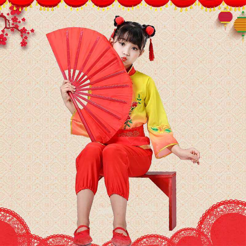 正品百家姓舞蹈服赵钱孙李道具凳子扇子演出服中国风新款儿童表演